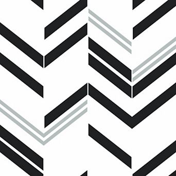 Roommates Chevron Stripe Peel & Stick Wallpaper