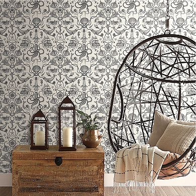 Roommates Deep Sea Toile Peel & Stick Wallpaper