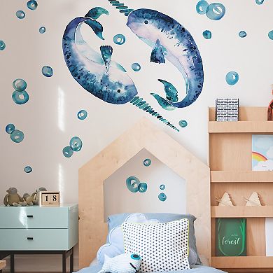 Roommates Catcoq Narwhal Giant P&S Wall Decals
