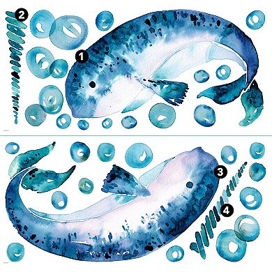 Roommates Catcoq Narwhal Giant P&S Wall Decals