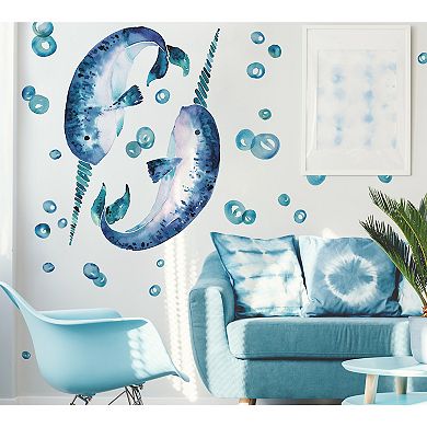 Roommates Catcoq Narwhal Giant P&S Wall Decals