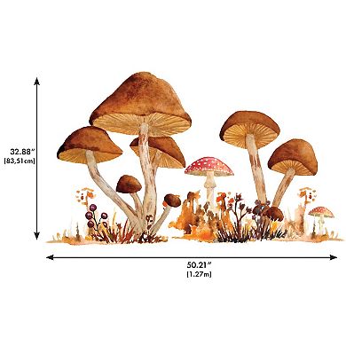 Roommates Mushroom Giant Peel And Stick Wall Decal