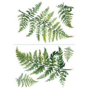 Roommates Watercolor Fern P&S Giant Wall Decals