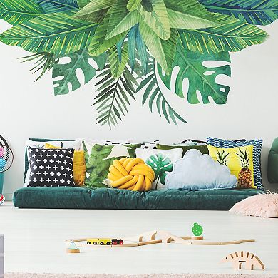 Roommates Watercolor Tropical Leaves P&S Gnt Decal