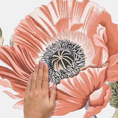 Roommates Vintage Poppy Floral P&S Decal