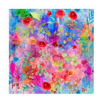 Trademark Fine Art Ata Alishahi Sea Of Colors 4A Canvas Wall Art