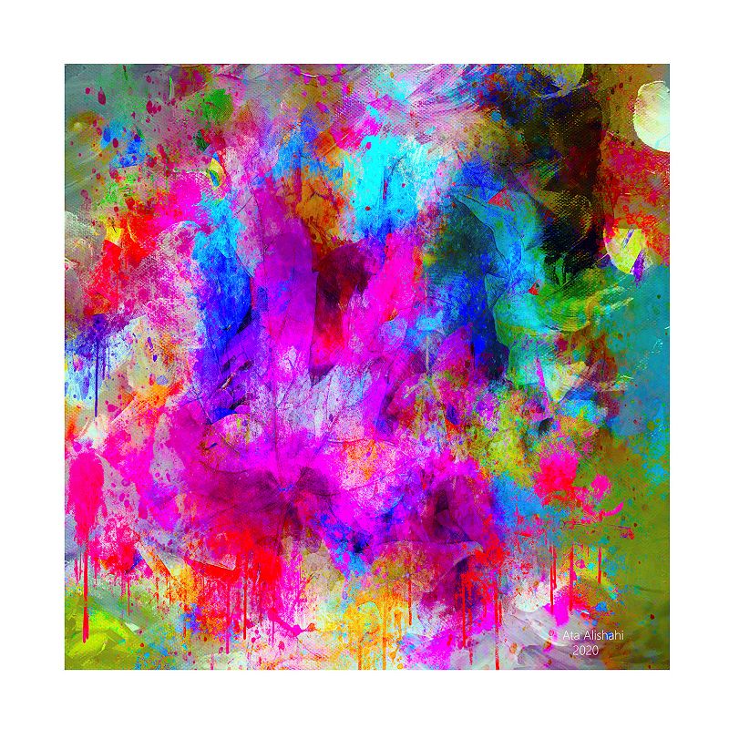 Trademark Fine Art Ata Alishahi Emotional Journey 1 Canvas Wall Art, Pink, 