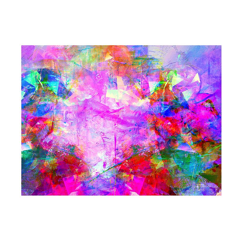 Trademark Fine Art Ata Alishahi Abstract 1B Canvas Wall Art, Purple, 35X47