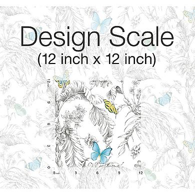 Roommates Butterfly Sketch Peel & Stick Wallpaper