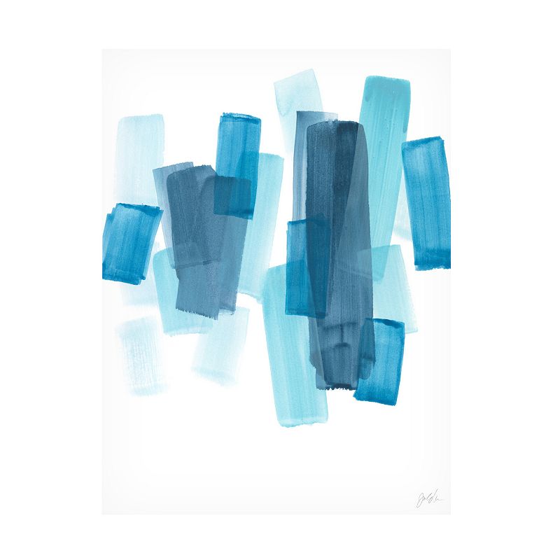 Trademark Fine Art June Erica Vess Azure Fragment Ii Canvas Wall Art, Blue,