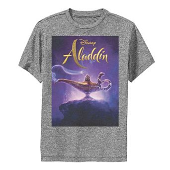 Boys 8-20 Disney Aladdin Poster Logo Genie Lamp Performance Graphic Tee