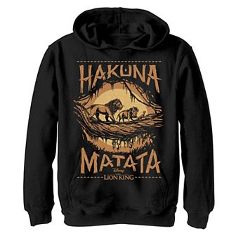 Boys 8-20 Disney The Lion King Live Action Hakuna Matata Sunset Poster Hoodie