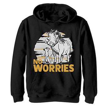 Boys 8-20 Disney The Lion King Live Action Timon Pumbaa No Worries Hoodie