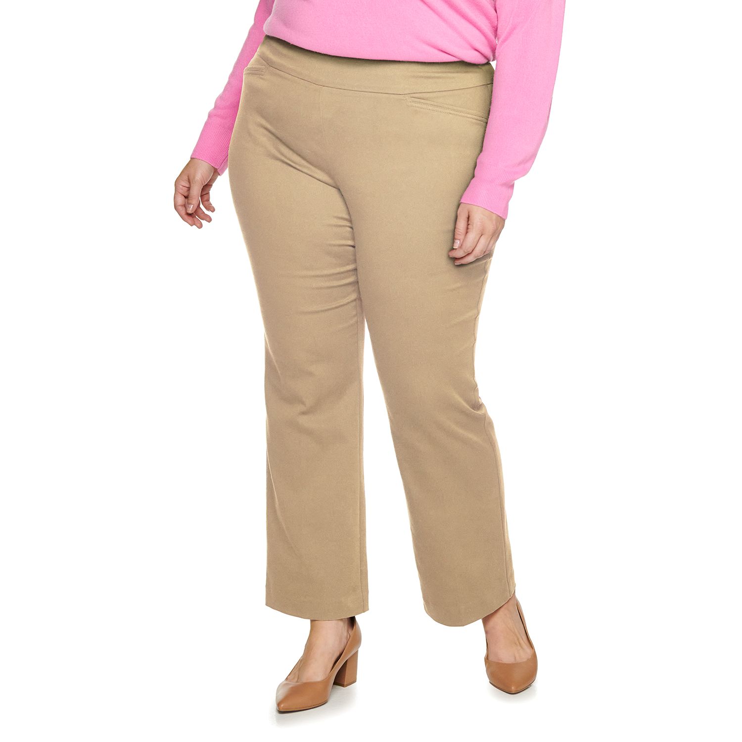 women's plus size bootcut khaki pants