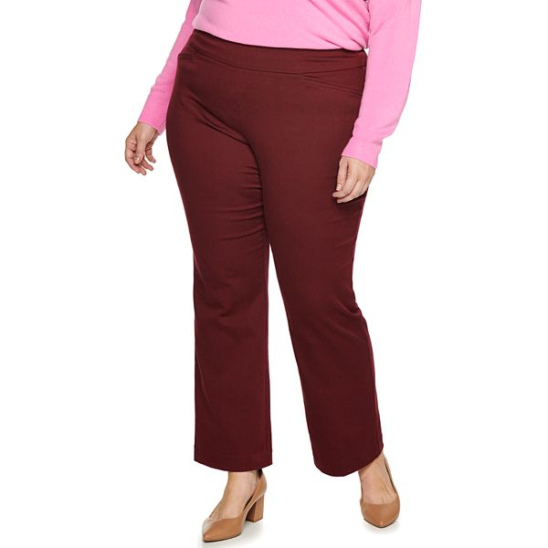 Plus Size Croft & Barrow® Effortless Stretch Pull-On Bootcut Pants