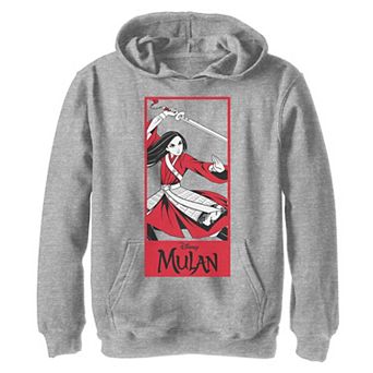 Boys 8-20 Disney Mulan Live Action Mulan Action Pose Panel Hoodie