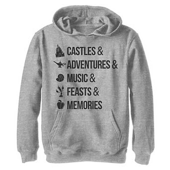 Boys 8-20 Disney Iconic Princes White Font Hoodie