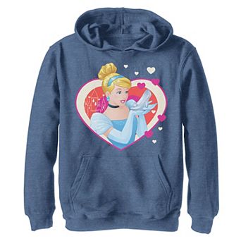 Boys 8-20 Disney Cinderella Valentine's Sparkle Hearts Hoodie