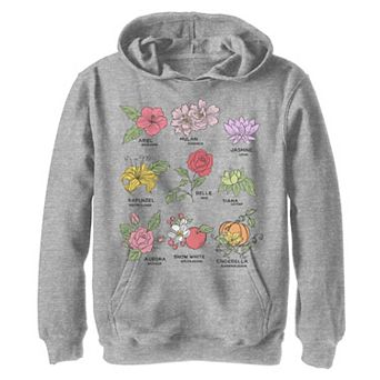 Boys 8-20 Disney Princesses Types Of Flowers Hoodie