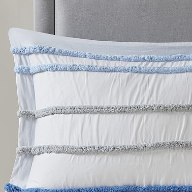 Intelligent Design Mackenzie Cotton Comforter Set with Shams With Chenille Trim