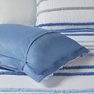 Intelligent Design Mackenzie Cotton Comforter Set with Shams With Chenille Trim