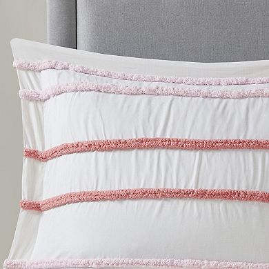 Intelligent Design Mackenzie Cotton Comforter Set with Shams With Chenille Trim