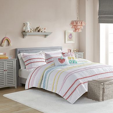 Intelligent Design Mackenzie Cotton Comforter Set with Shams With Chenille Trim