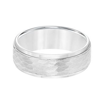 AXL Tungsten Step Edge Textured Men's Wedding Band