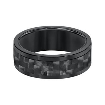 AXL Black Tungsten with Carbon Inlay Men's Wedding Band