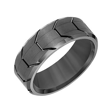 AXL Charcoal Tungsten Tire Tread Men's Wedding Band