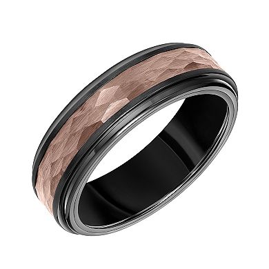 AXL Black and Brown Tungsten Textured Men's Wedding Band