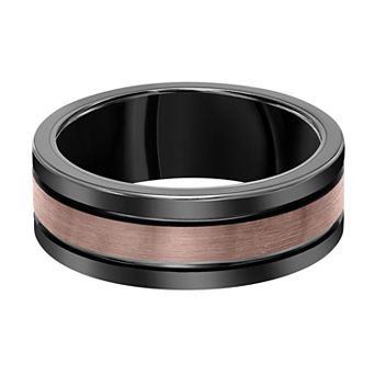 AXL Black and Brown Tungsten Men's Wedding Band
