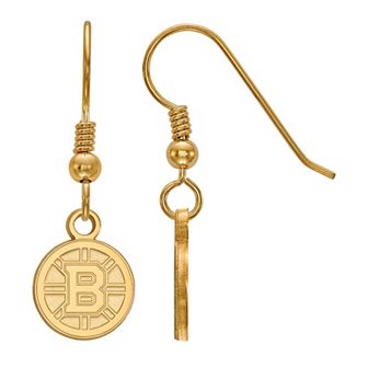 LogoArt Boston Bruins Sterling Silver Mini Dangle Earrings