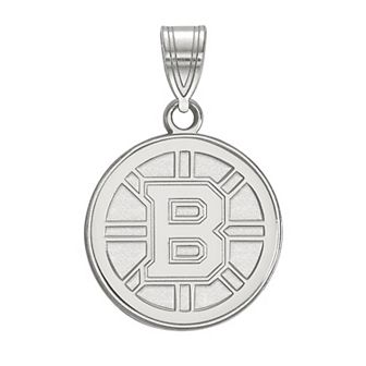 LogoArt Boston Bruins Sterling Silver Medium Pendant