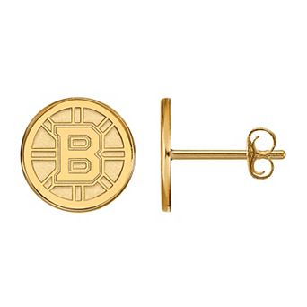 LogoArt Boston Bruins 14k Gold Mini Stud Earrings