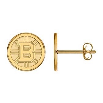 LogoArt Boston Bruins Sterling Silver Mini Post Earrings