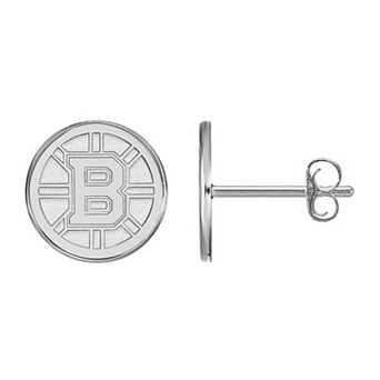 LogoArt Boston Bruins Sterling Silver Mini Post Earrings