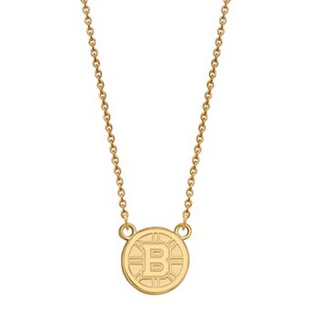 LogoArt Boston Bruins Sterling Silver Small Pendant Necklace