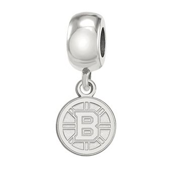 LogoArt Boston Bruins Sterling Silver Mini Dangle Bead Charm