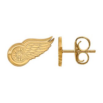 LogoArt Detroit Red Wings 10k Gold Mini Post Earrings