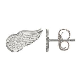 LogoArt Detroit Red Wings Sterling Silver Mini Post Earrings