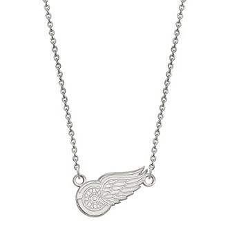 LogoArt Detroit Red Wings Sterling Silver Small Pendant Necklace