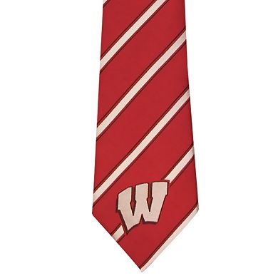 Adult Wisconsin Badgers Striped Tie