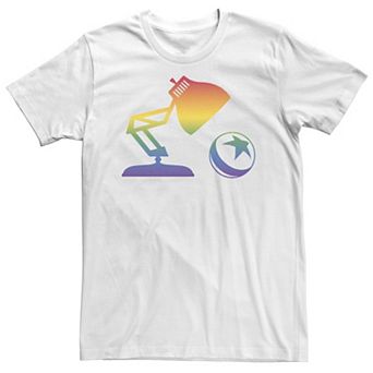 Big & Tall Disney / Pixar Luxo And Ball Rainbow Gradient Portrait Tee
