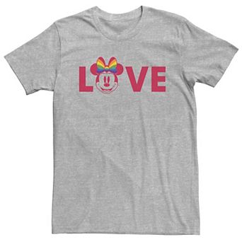 Big & Tall Disney Minnie Mouse Love Rainbow Big Head Tee