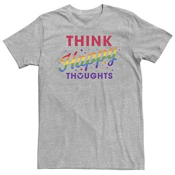 Big & Tall Disney Think Happy Thoughts Confetti Word Stack Tee