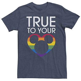 Big & Tall Disney Mickey Mouse True To Your Heart Head Silhouette Tee