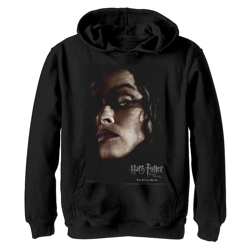 Boys 8-20 Harry Potter Deathly Hallows Bellatrix Character Poster Hoodie, B