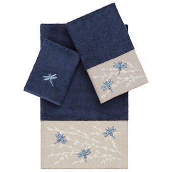 Linum Home Textiles Turkish Cotton Braelyn 3 pc Embellished Towel Set