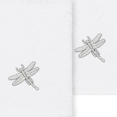 Linum Home Textiles Turkish Cotton Braelyn 2-piece Embellished Washcloth Set